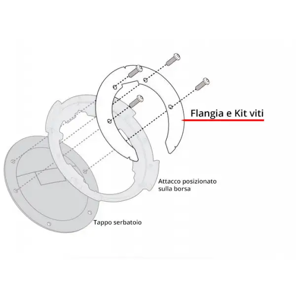 Flange for Givi BF51 tank bags