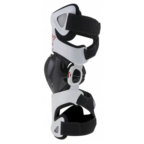 Coppia ginocchiere protettive Alpinestars Fluid Pro bianco nero rosso