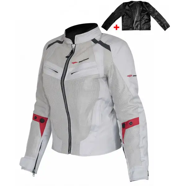 Giacca moto donna estiva Befast Eclisse Grigio