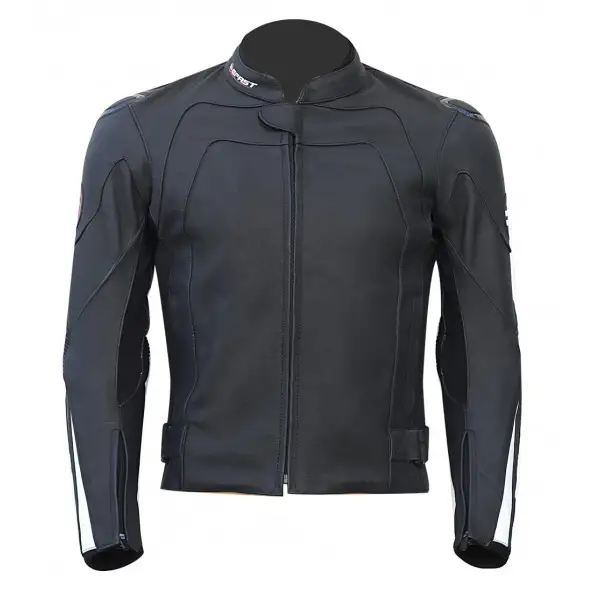 Giacca moto pelle racing Befast Faster Nero