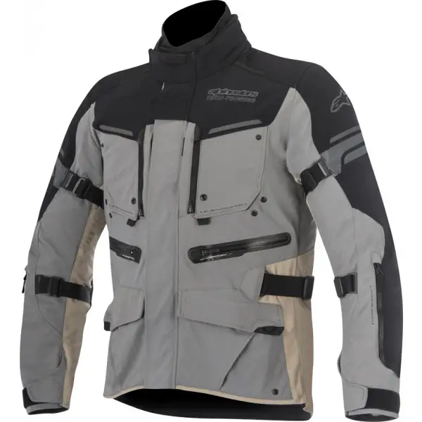 Giacca moto Alpinestars Valparaiso 2 Drystar grigio nero sabbia