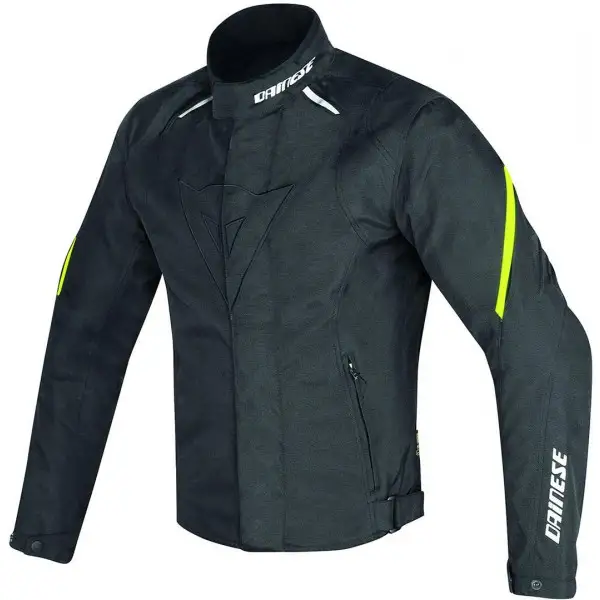 Giacca moto Dainese Laguna Seca D1 D-Dry nero giallo fluo