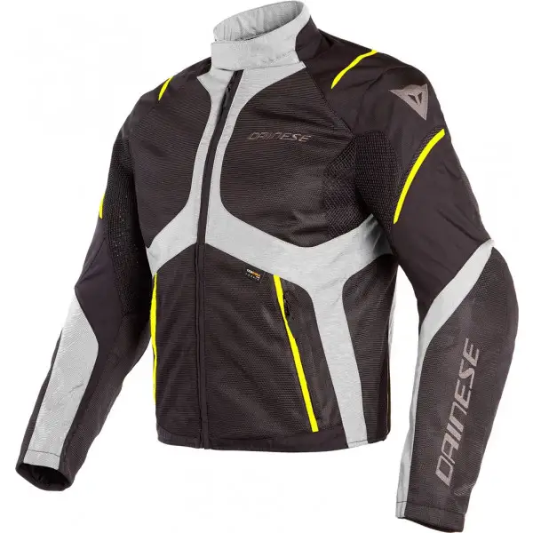 Dainese SAURIS D DRY Jacket Black Quarry Fluo Yellow