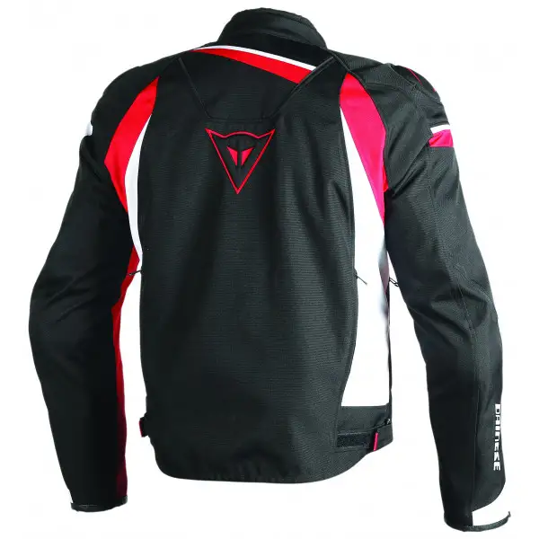 Giacca moto Dainese Veloster Tex nero bianco rosso