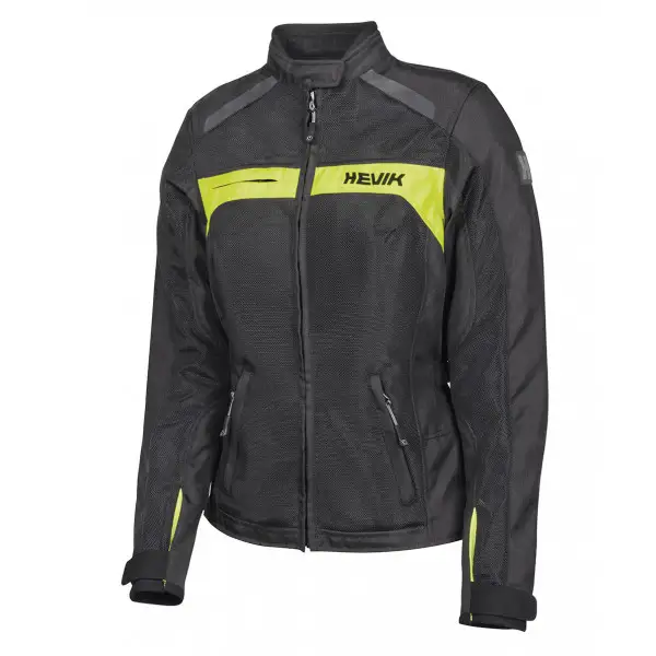 Hevik Scirocco light women's motorcycle jacket Black Yellow