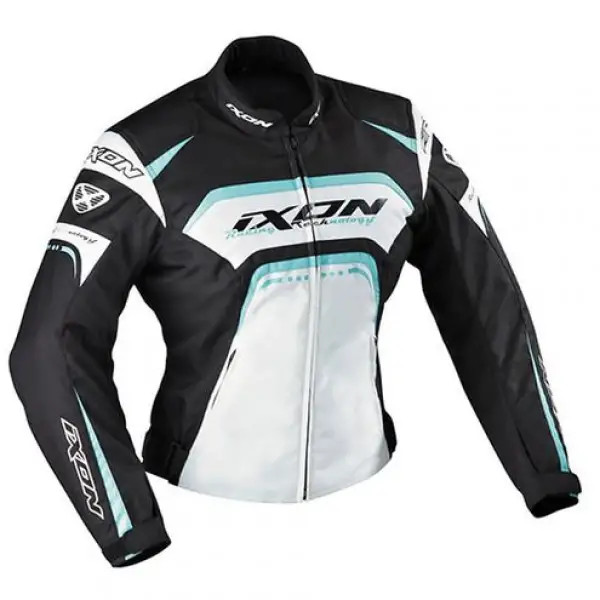 Ixon Lover Woman motorcycle Jacket White Black Turquoise