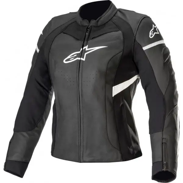 Alpinestars Stella Kira woman leather jacket Black White