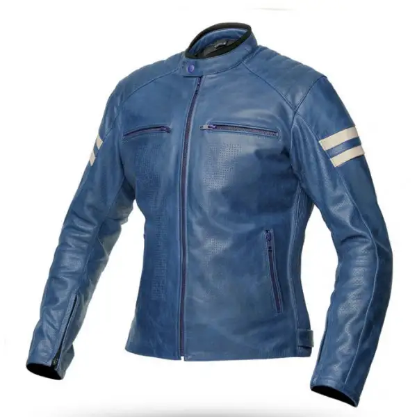 Spyke MILANO 2.0 LADY woman summer leather jacket Blue