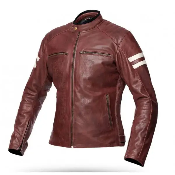 Spyke MILANO 2.0 LADY woman summer leather jacket Brown
