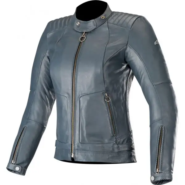 Alpinestars Gal woman leather jacket Blue