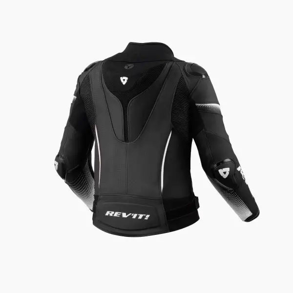Rev'it Xena 4 Pro Ladies Leather Motorcycle Jacket Black White