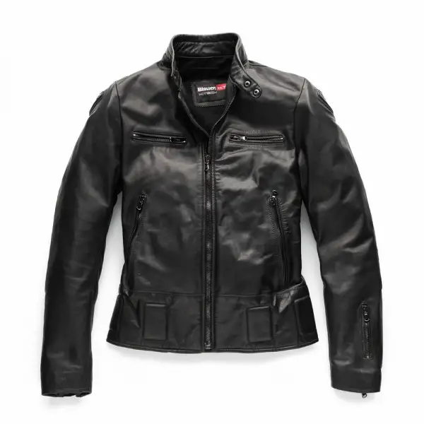 Giacca moto pelle Blauer NEO nero