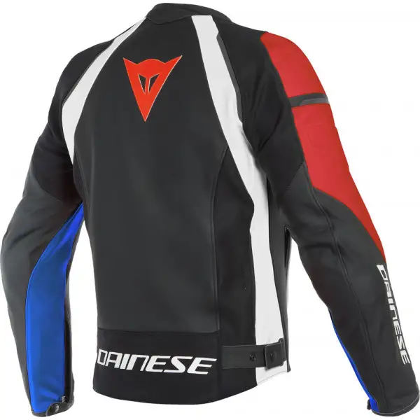 Dainese NEXUS LEATHER JACKET Black Lava Red White Blue