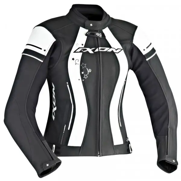 Ixon Alcyone leather woman motorcycle jacket black white