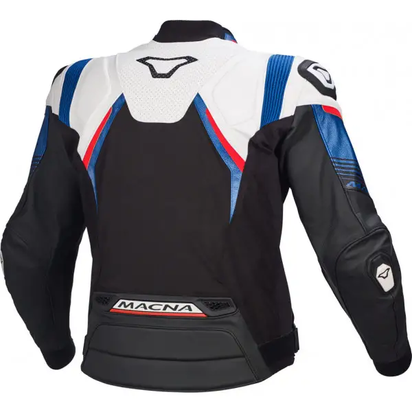 Macna Ripper leather summer jacket White Black Blue