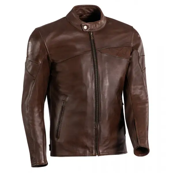 Ixon CRANKY Brown leather motorcycle jacket