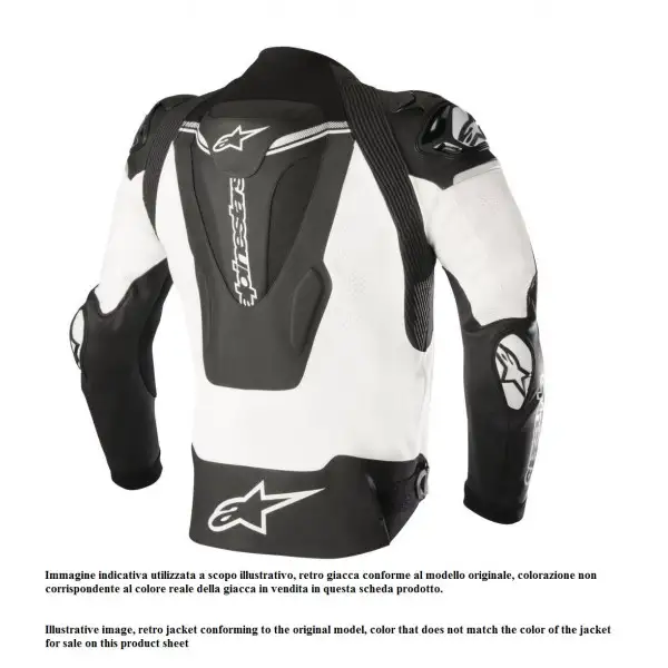 Alpinestars ATEM v3 leather racing jacket Black White Yellow fluo
