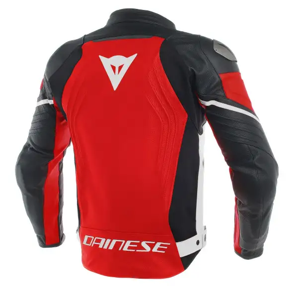 Dainese RACING 3 leather jacket red black white
