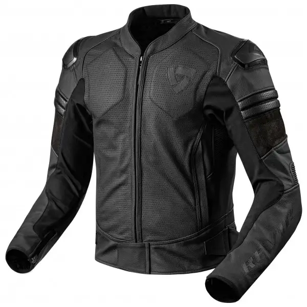 Giacca moto pelle Rev'it Akira Air nera