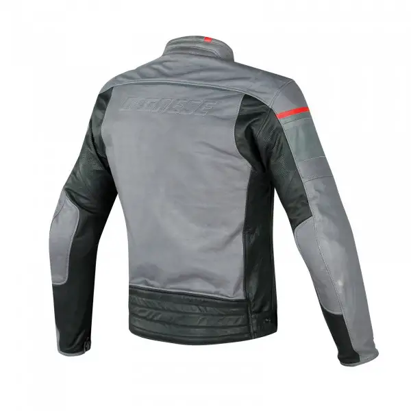 Dainese Blackjack Perforated Leather Jacket smoke magnesium black