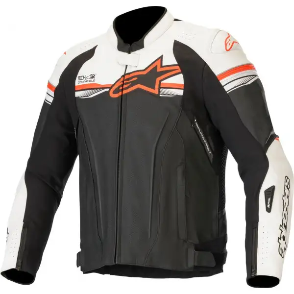 Alpinestars Gp-R V2 Leather Jacket Tech-Air Compatible Black White Red