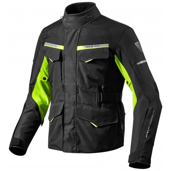 Giacca moto Rev'it Outback 2 nero giallo neon