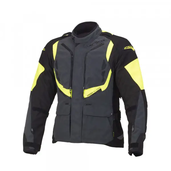 Macna fabric WP jacket Vosges Night eye black fluo yellow