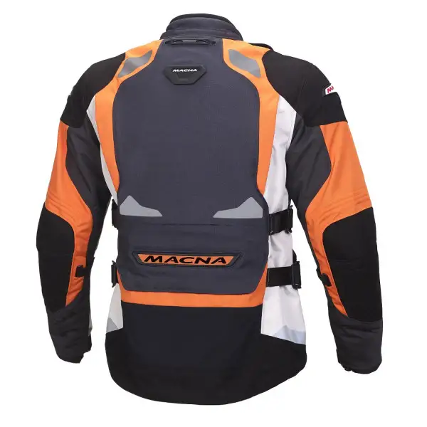 Macna touring jacket Vosges 3 layers gunmetal light grey black orange