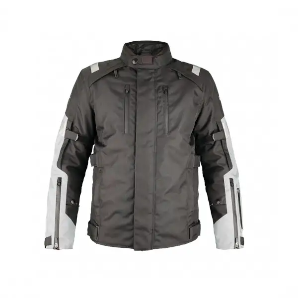 Touring motorcycle jacket OJ CROSSWAY 3 layers Black Light gray