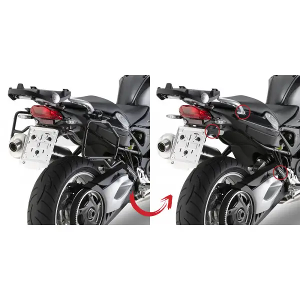 GIVI PLR5109 Portavaligie laterale rimozione rapida per MONOKEY