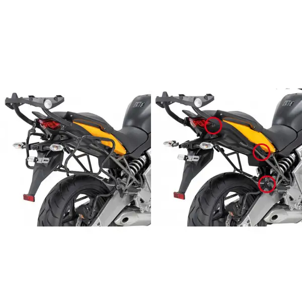 GIVI PLXR450 Portavaligie laterale rimoz rapida V35 MONOKEY SIDE