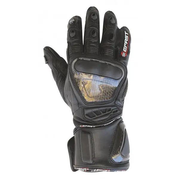 Guanti moto pelle racing Befast Riders Nero