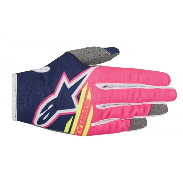 Alpinestars cross child gloves Youth Radar Flight dark blue pink white