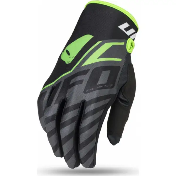 Ufo Plast VANADIUM kid cross gloves Black Green Fluo