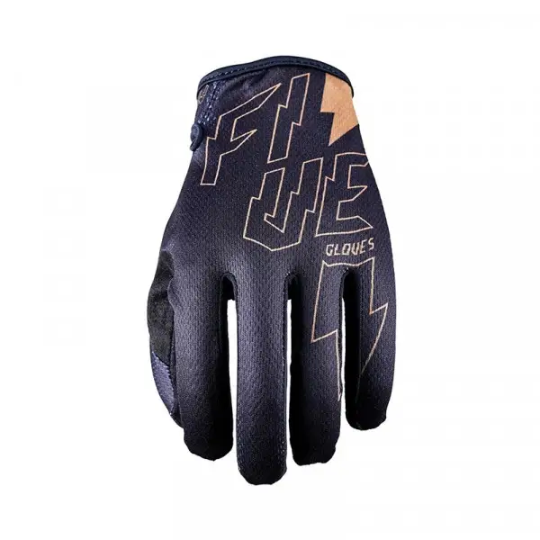 Five MXF4 THUNDERBOLT mx Gloves Black Gold