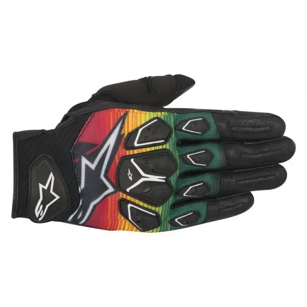 Alpinestars Masai Gloves black red yellow green