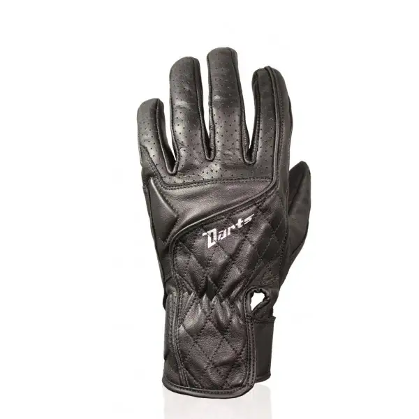 Darts woman leather summer gloves Sterling black