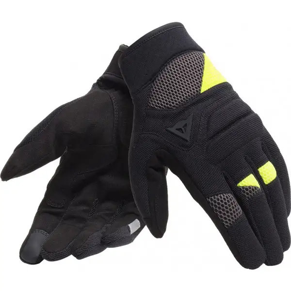Dainese FOGAL UNISEX summer gloves Black Yellow Fluo