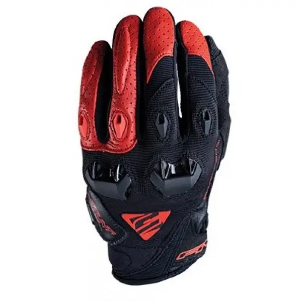 Five Stunt Evo NL black red summer motorcycle gloves