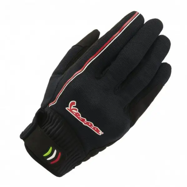 Vespa Modernist summer gloves Black Red