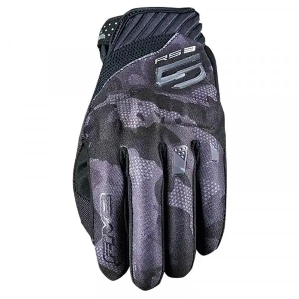 Five RS3 EVO CAMO motorcycle gloves Black