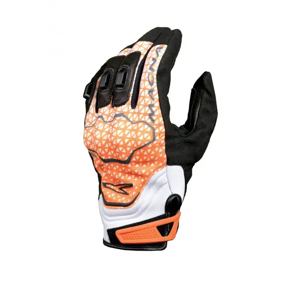 Macna leather summer gloves Assault black orange