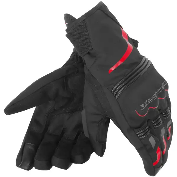 Dainese Tempest D-Dry Short Gloves black red