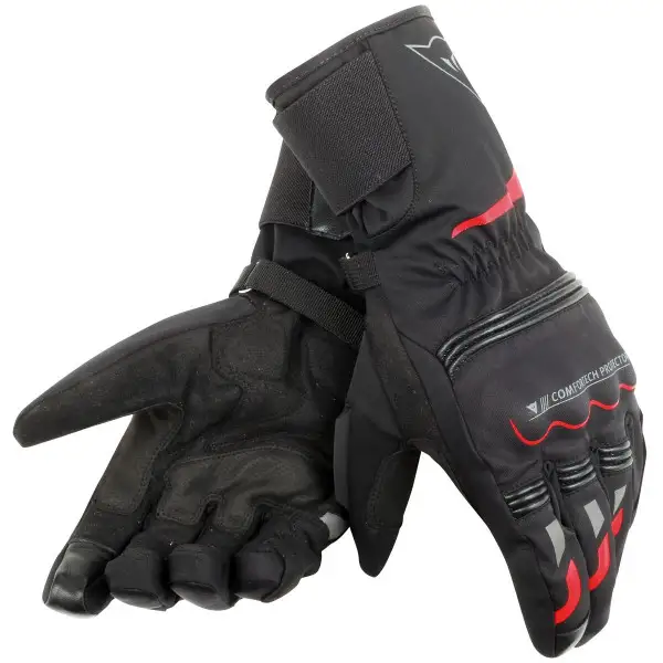 Dainese Tempest D-Dry Long Gloves black red