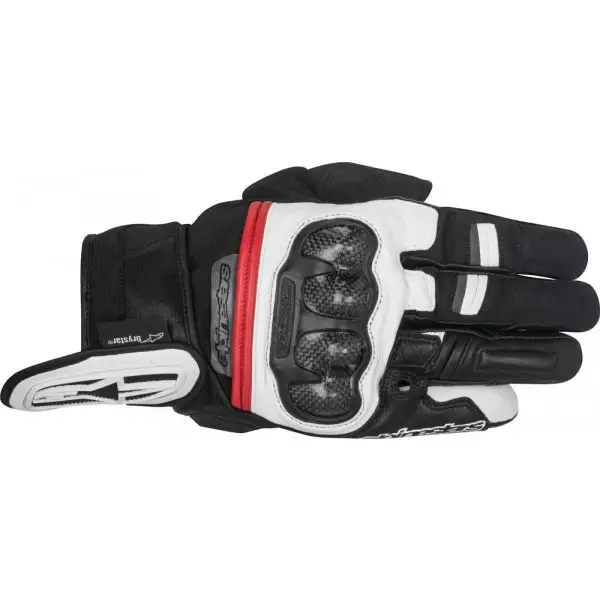 Alpinestars Rage Drystar leather gloves black white red