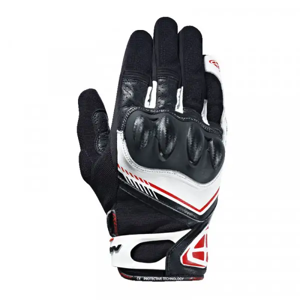 Ixon leather and fabric summer gloves RS Drift black white