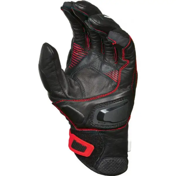 Macna Ozone Black Red textile and leather summer gloves
