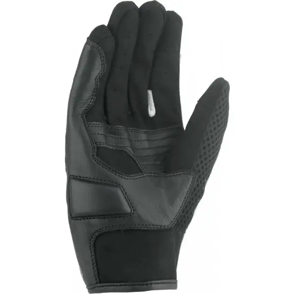MAD black red leather and fabric summer motorcycle gloves