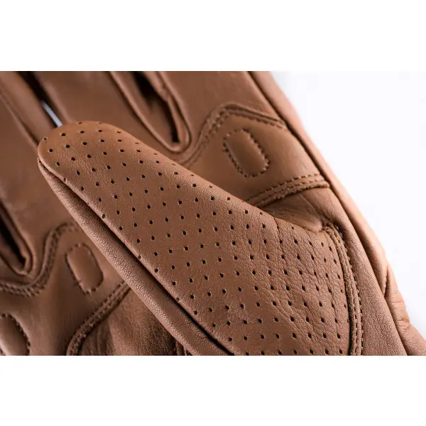 Blauer leather summer gloves Combo Denim brown