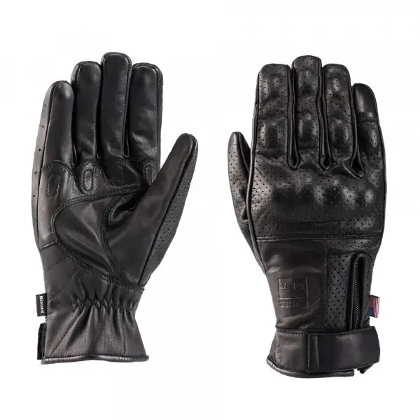 Blauer COMBO leather summer gloves Black